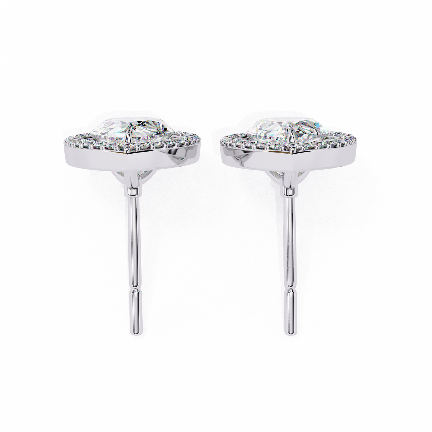 LGD Solitaire Ear Studs Pear  Stone (1.66ct Pair) In 14K Gold