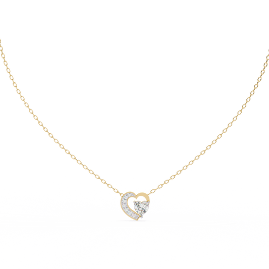 LGD Pendant Heart Stone (0.87ct ) In 14K Gold Without Chain