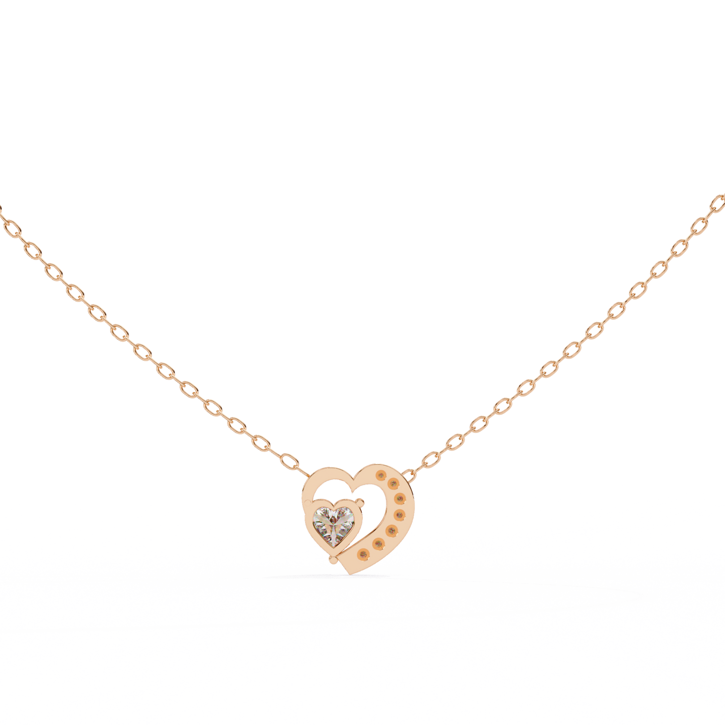 LGD Pendant Heart Stone (0.87ct ) In 14K Gold Without Chain