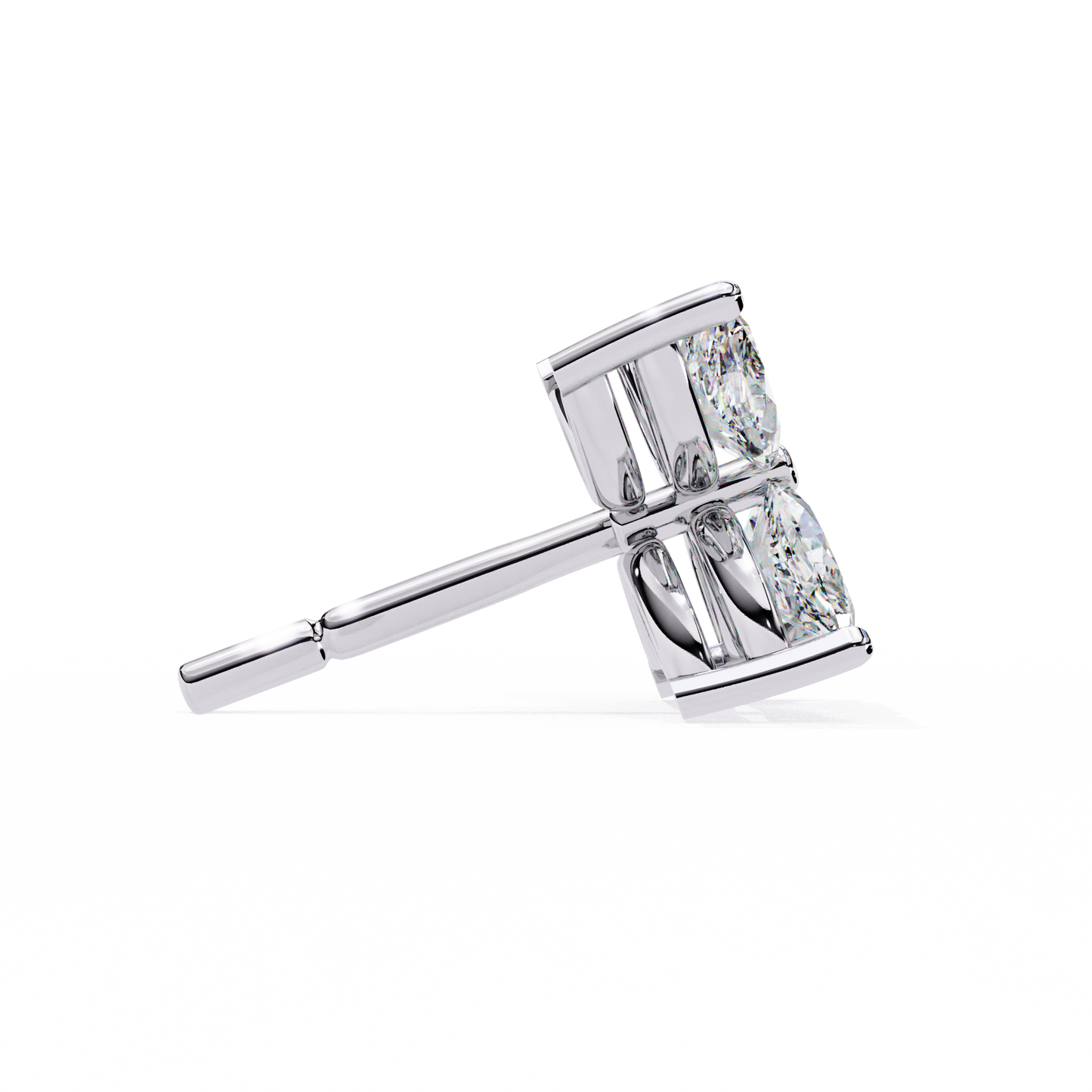 LGD  Ear Studs Marquise Stone (0.88ct Pair) In 14K Gold