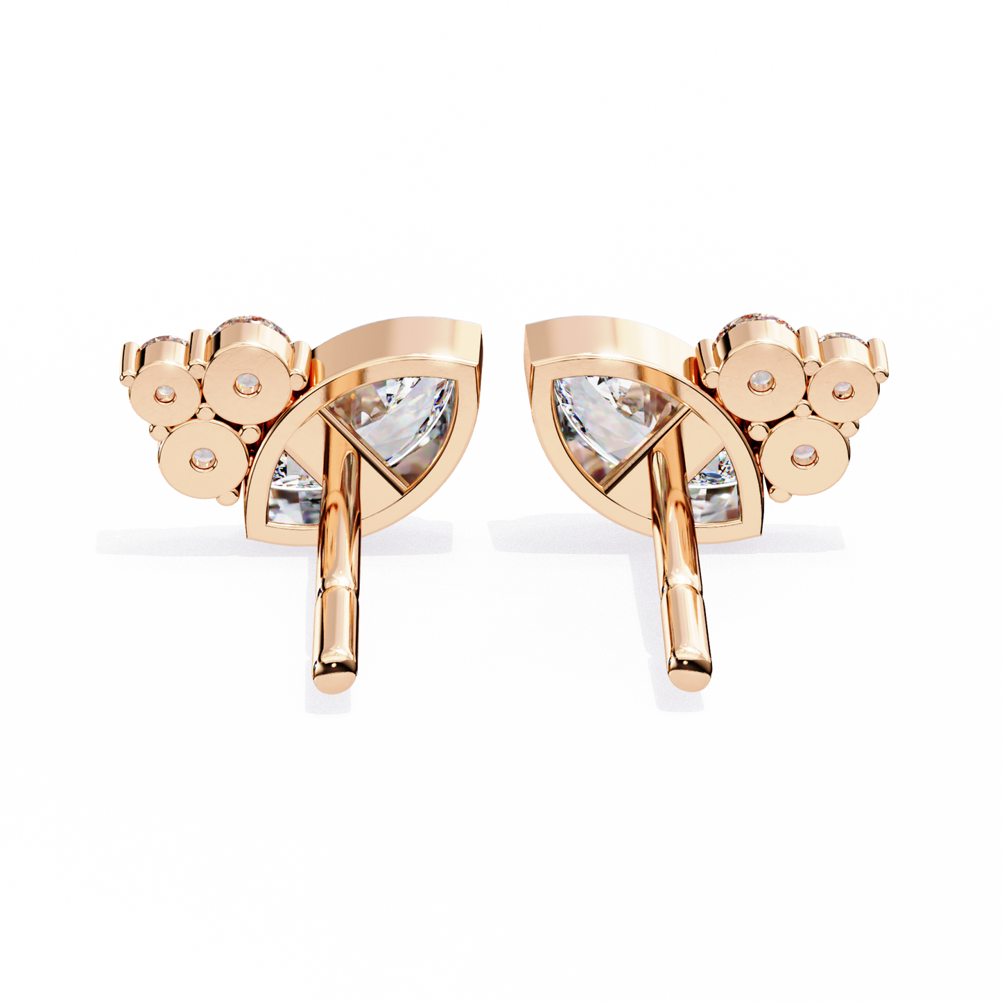 LGD  Ear Studs Marquise Stone (0.48ct Pair) In 14K Gold