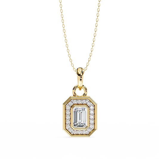 LGD Pendant Emerald Stone (0.92ct) In 14K Gold Without Chain