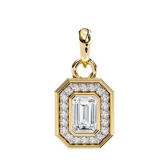 LGD Pendant Emerald Stone (0.92ct) In 14K Gold Without Chain