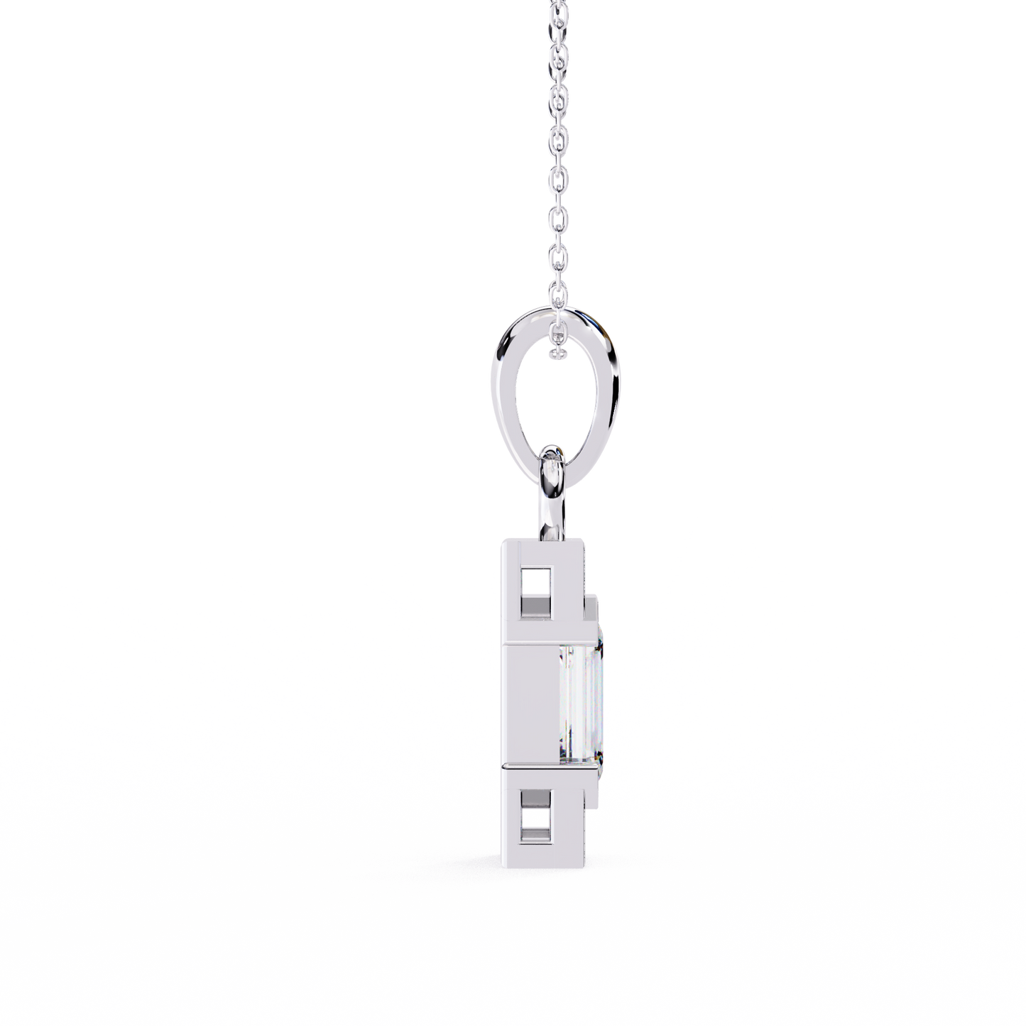 LGD Solitaire Pendant Emerald Stone (1.05ct) In 14K Gold Without Chain