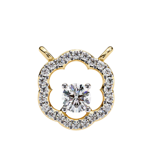 LGD Pendant Round Stone (0.31ct ) In 14K Gold Without Chain