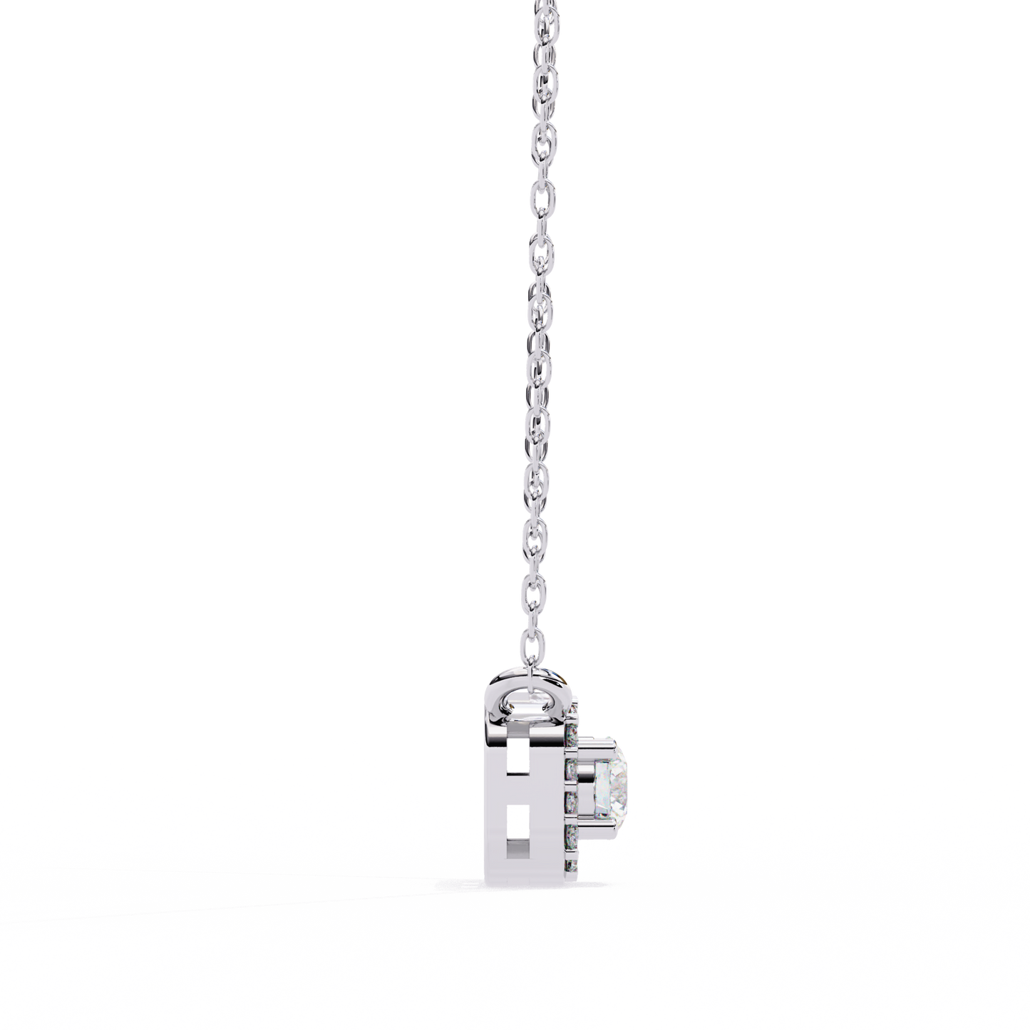 LGD Pendant Round  Stone (0.3ct ) In 14K Gold Without Chain