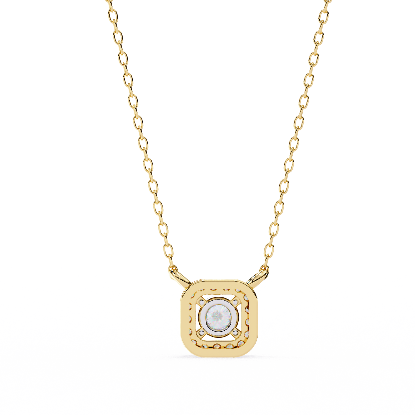 LGD Pendant Round  Stone (0.3ct ) In 14K Gold Without Chain