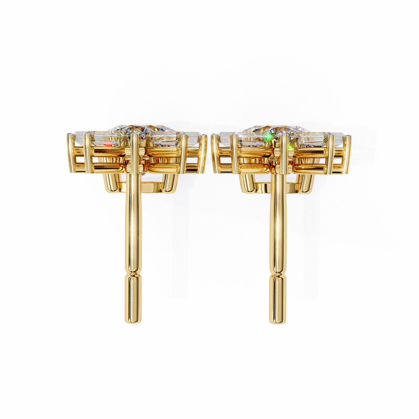 LGD  Ear Studs  Round Stone (0.34ct Pair) In 14K Gold    #LGD-RD-SE042