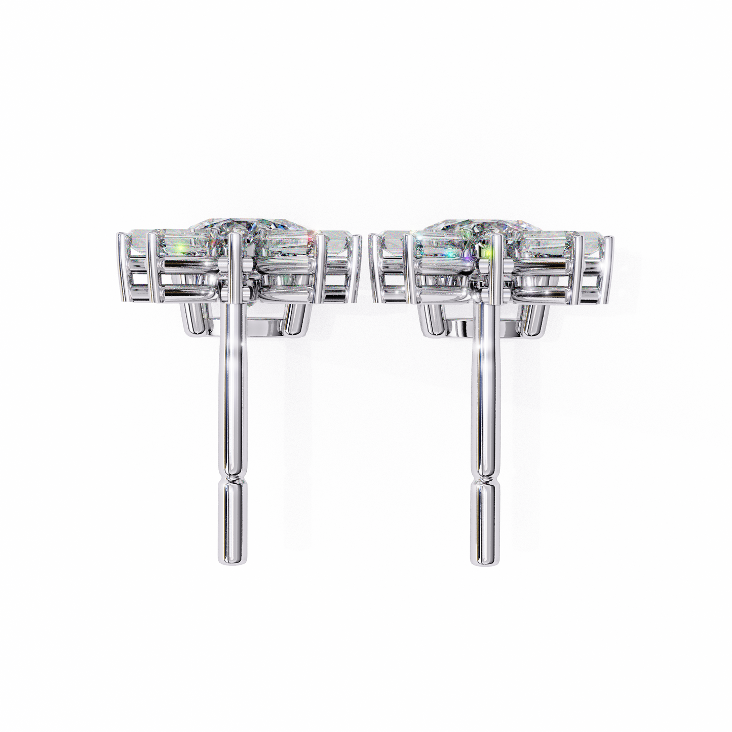 LGD  Ear Studs  Round Stone (0.34ct Pair) In 14K Gold    #LGD-RD-SE042