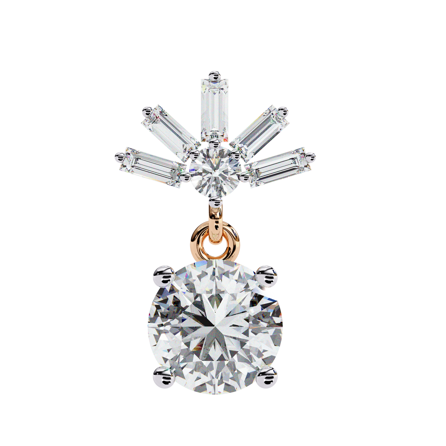 LGD  Ear Studs  Round Stone (0.34ct Pair) In 14K Gold    #LGD-RD-SE042