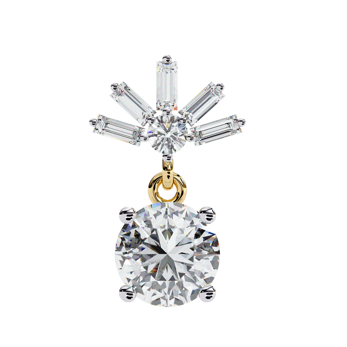 LGD  Ear Studs  Round Stone (0.34ct Pair) In 14K Gold    #LGD-RD-SE042