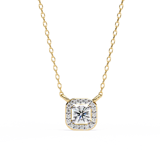 LGD Pendant Round  Stone (0.3ct ) In 14K Gold Without Chain