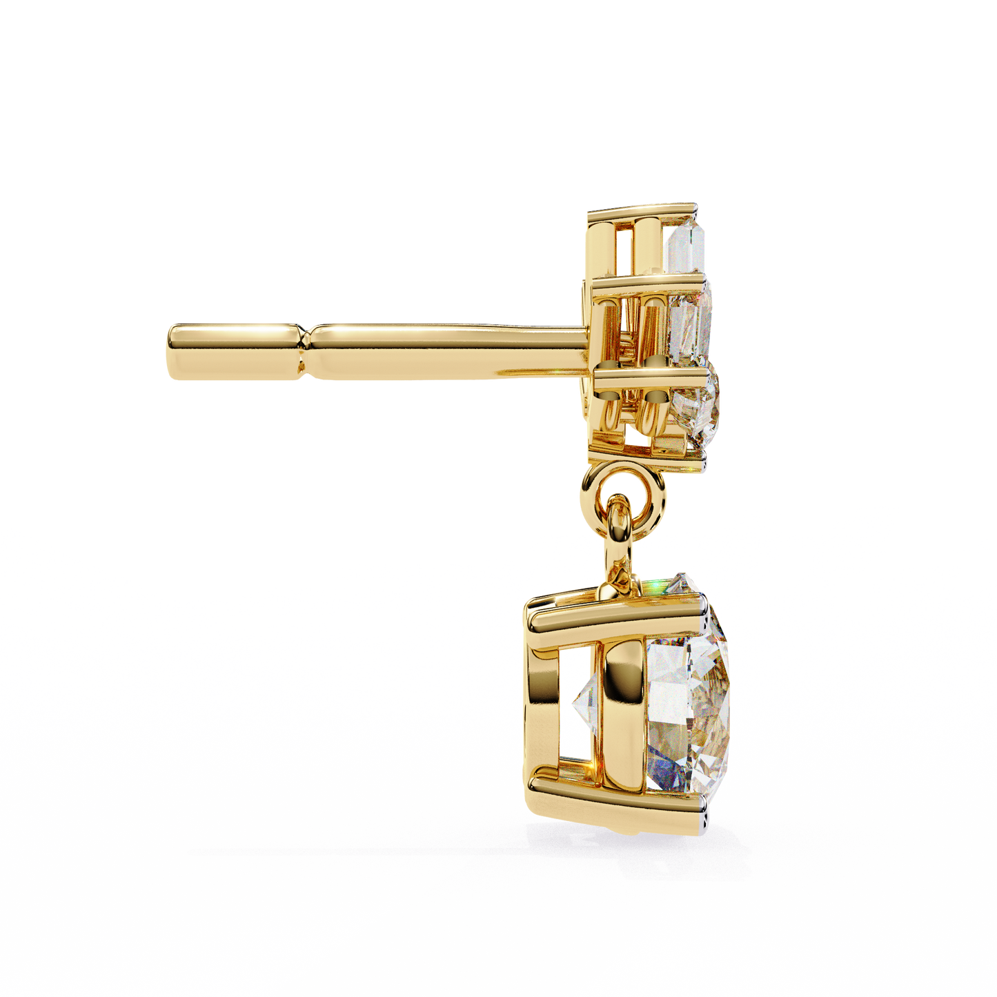 LGD  Ear Studs  Round Stone (0.34ct Pair) In 14K Gold    #LGD-RD-SE042