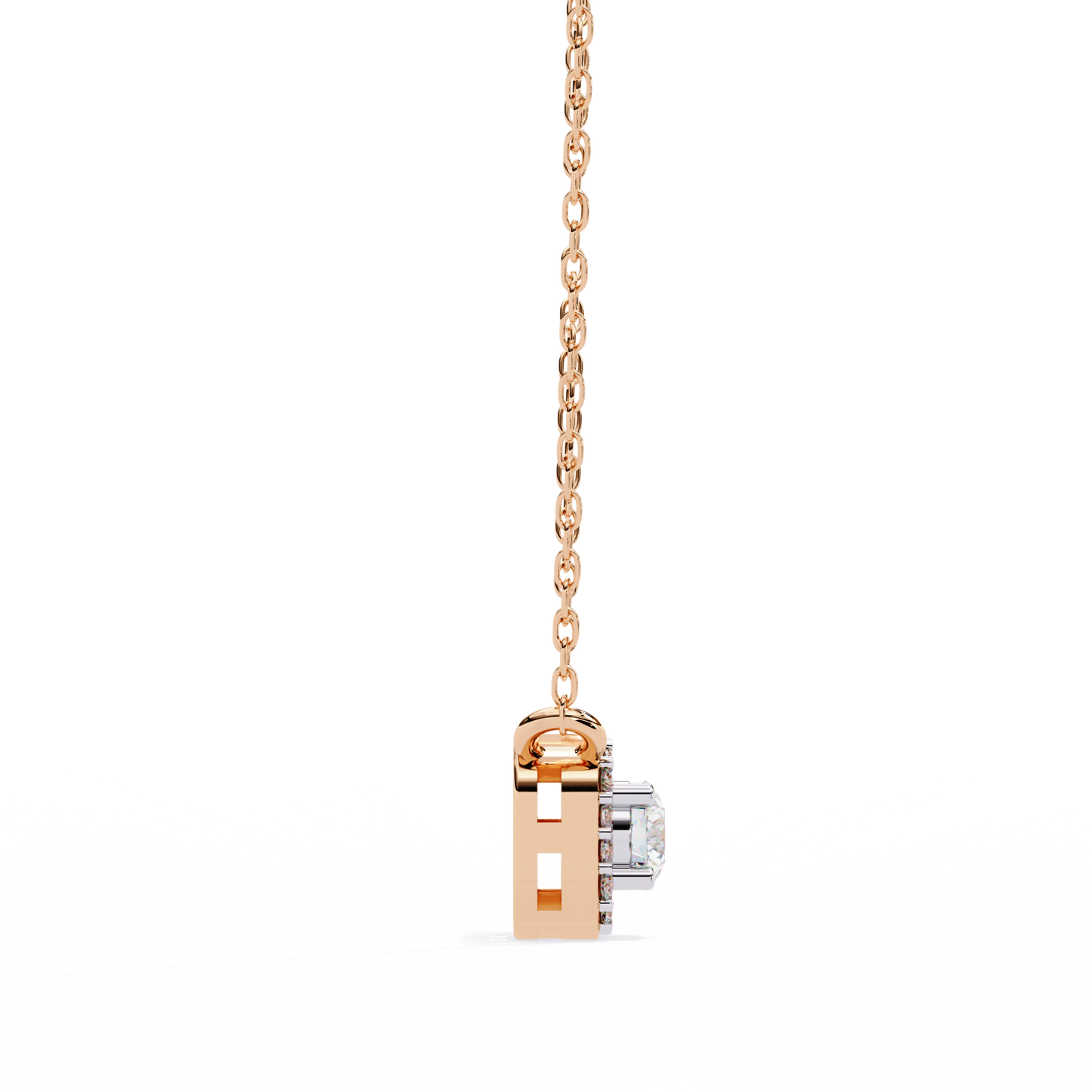 LGD Pendant Round  Stone (0.3ct ) In 14K Gold Without Chain