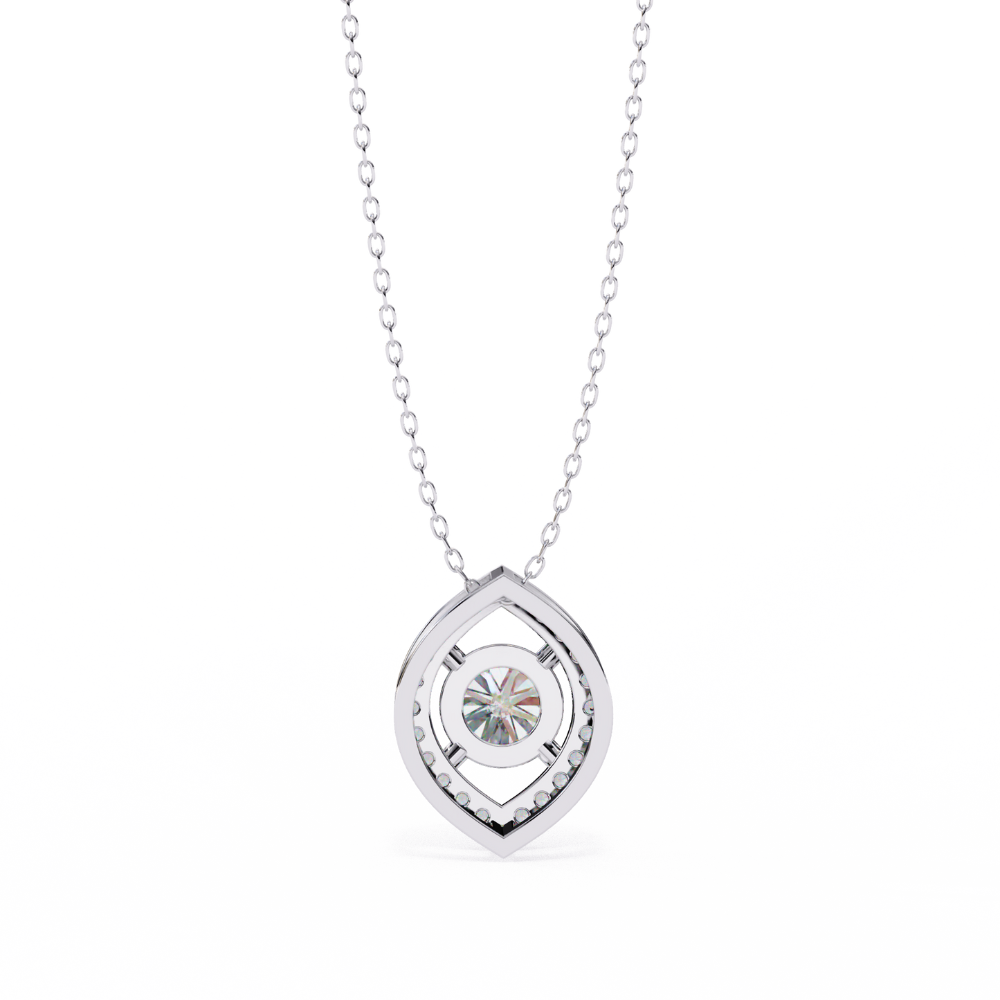 LGD Pendant Round Stone (0.56ct ) In 14K Gold Without Chain