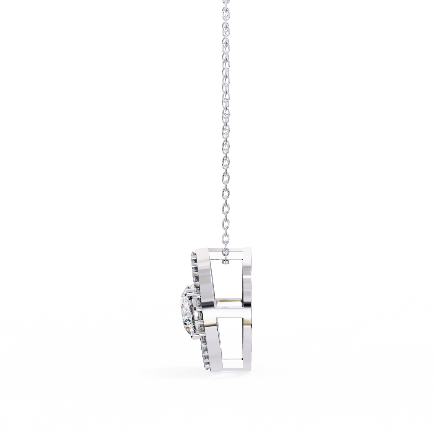 LGD Pendant Round Stone (0.56ct ) In 14K Gold Without Chain