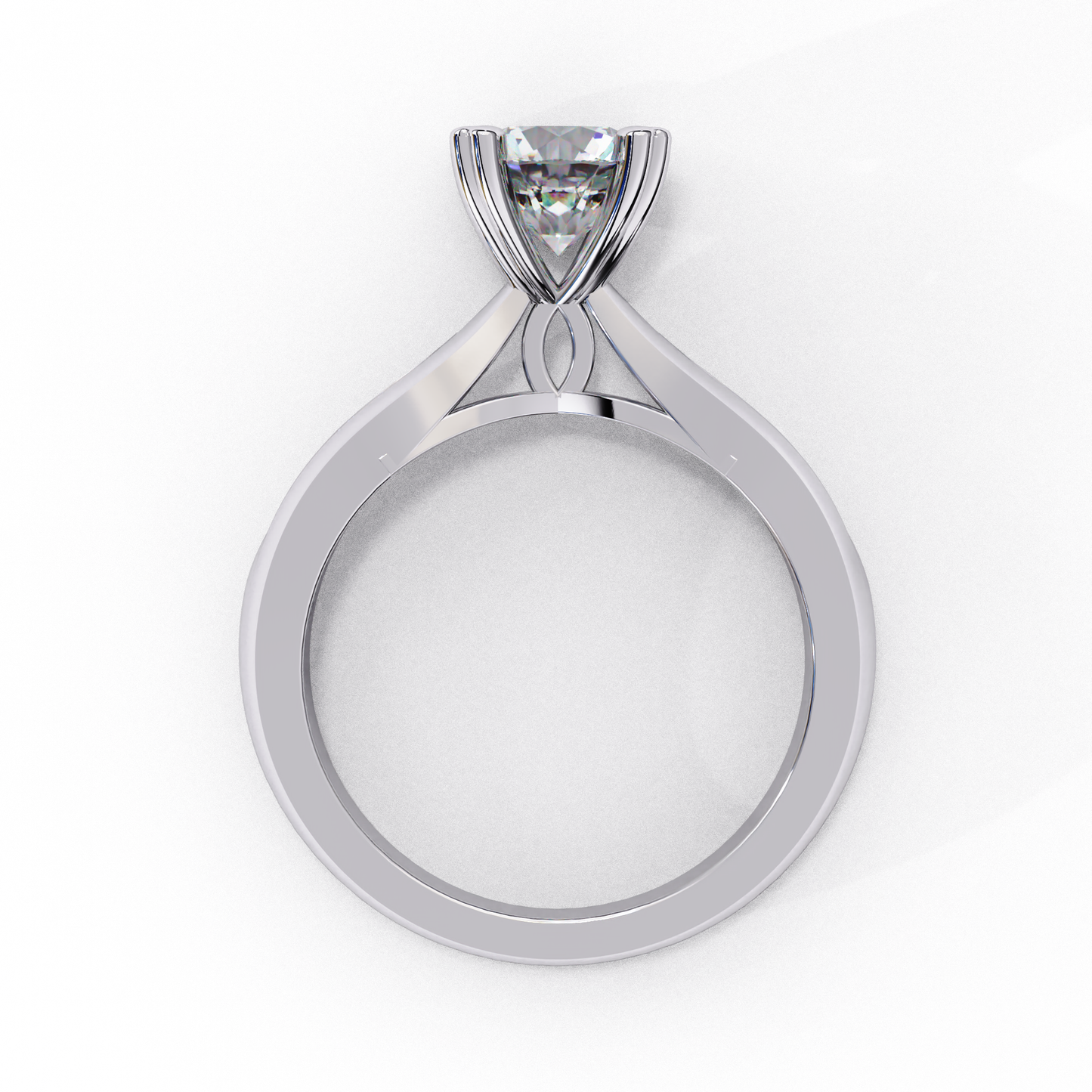 LGD Solitaire Ring Round Stone (1.29ct) In 14K Gold #LGD-RD-CD048