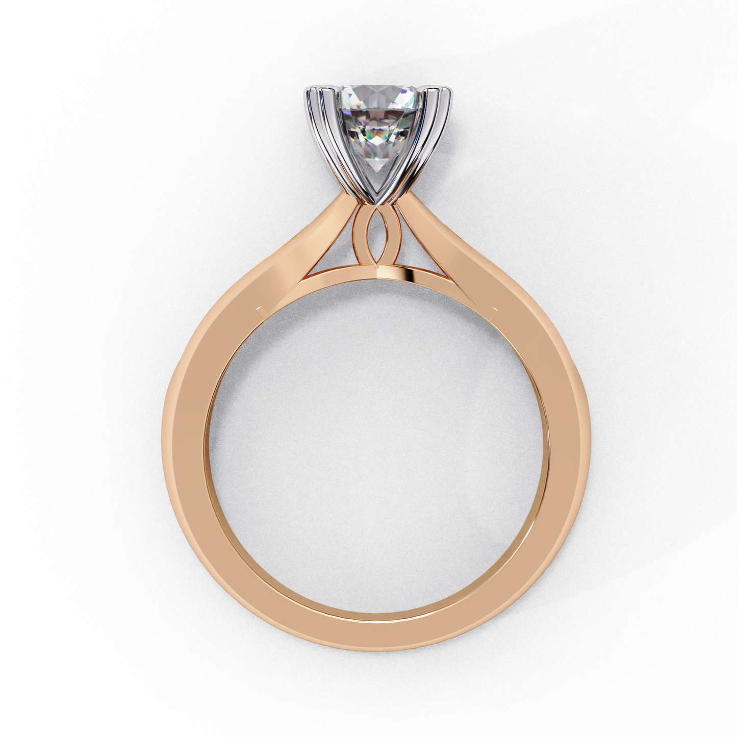 LGD Solitaire Ring Round Stone (1.29ct) In 14K Gold #LGD-RD-CD048