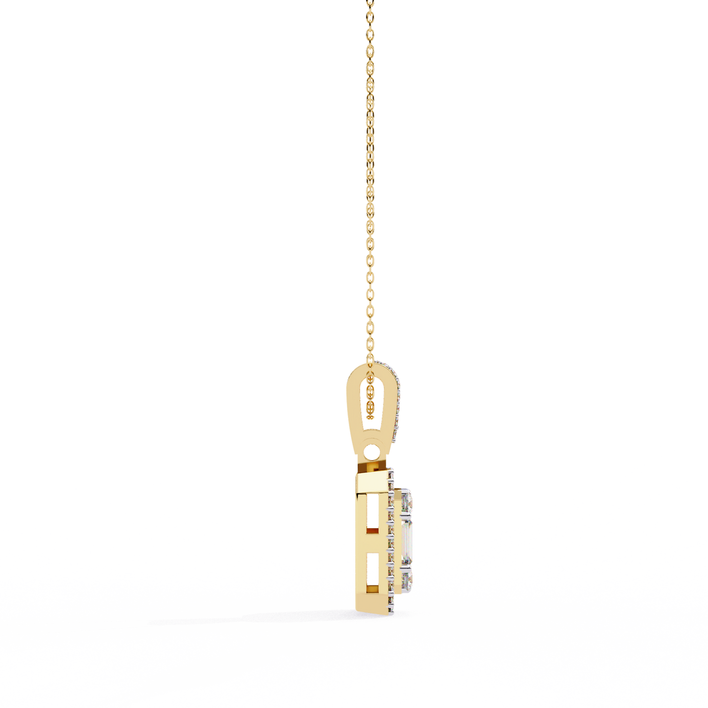 LGD  Pendant Round Stone (0.71ct ) In 14K Gold Without Chain