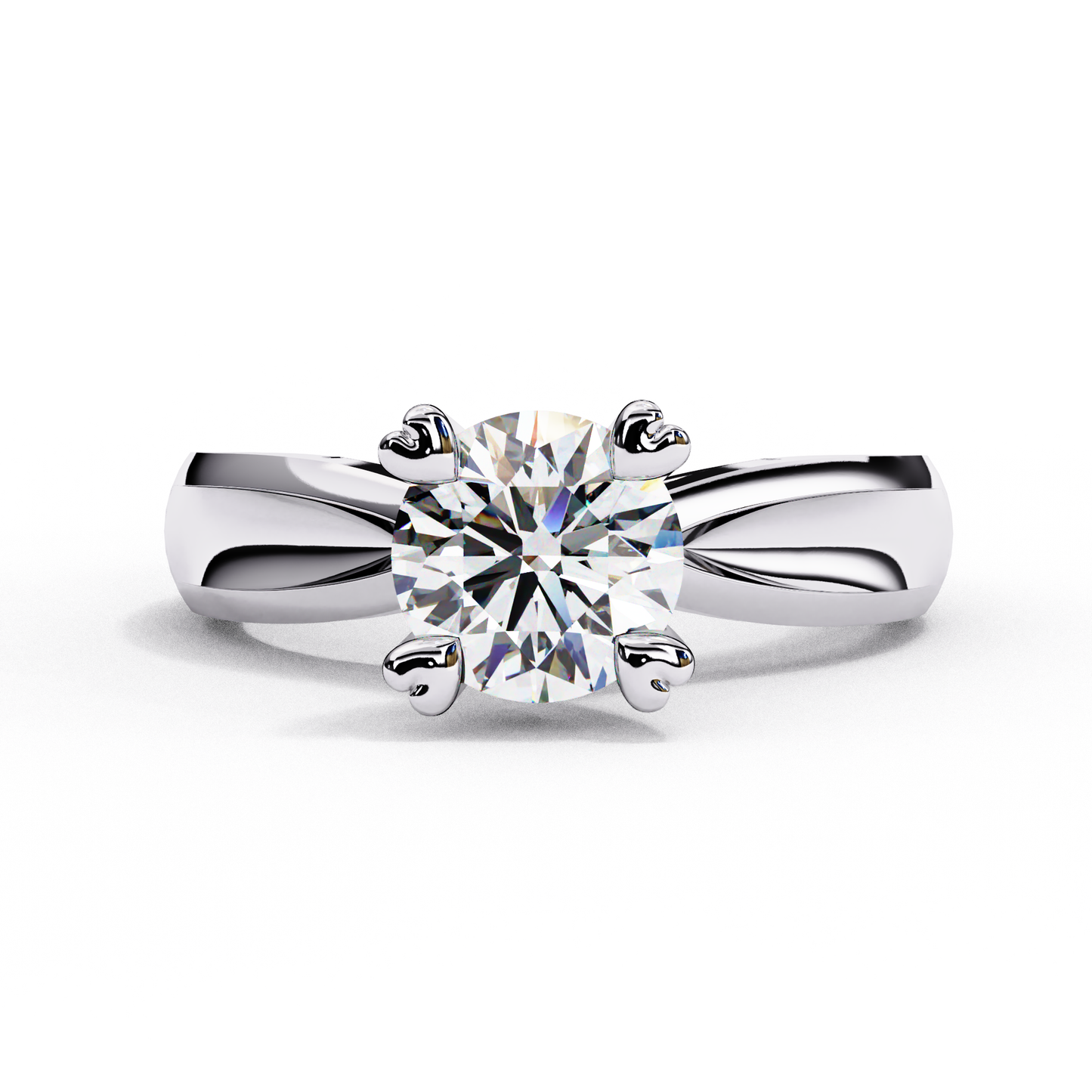 LGD Solitaire Ring Round Stone (1.29ct) In 14K Gold #LGD-RD-CD048