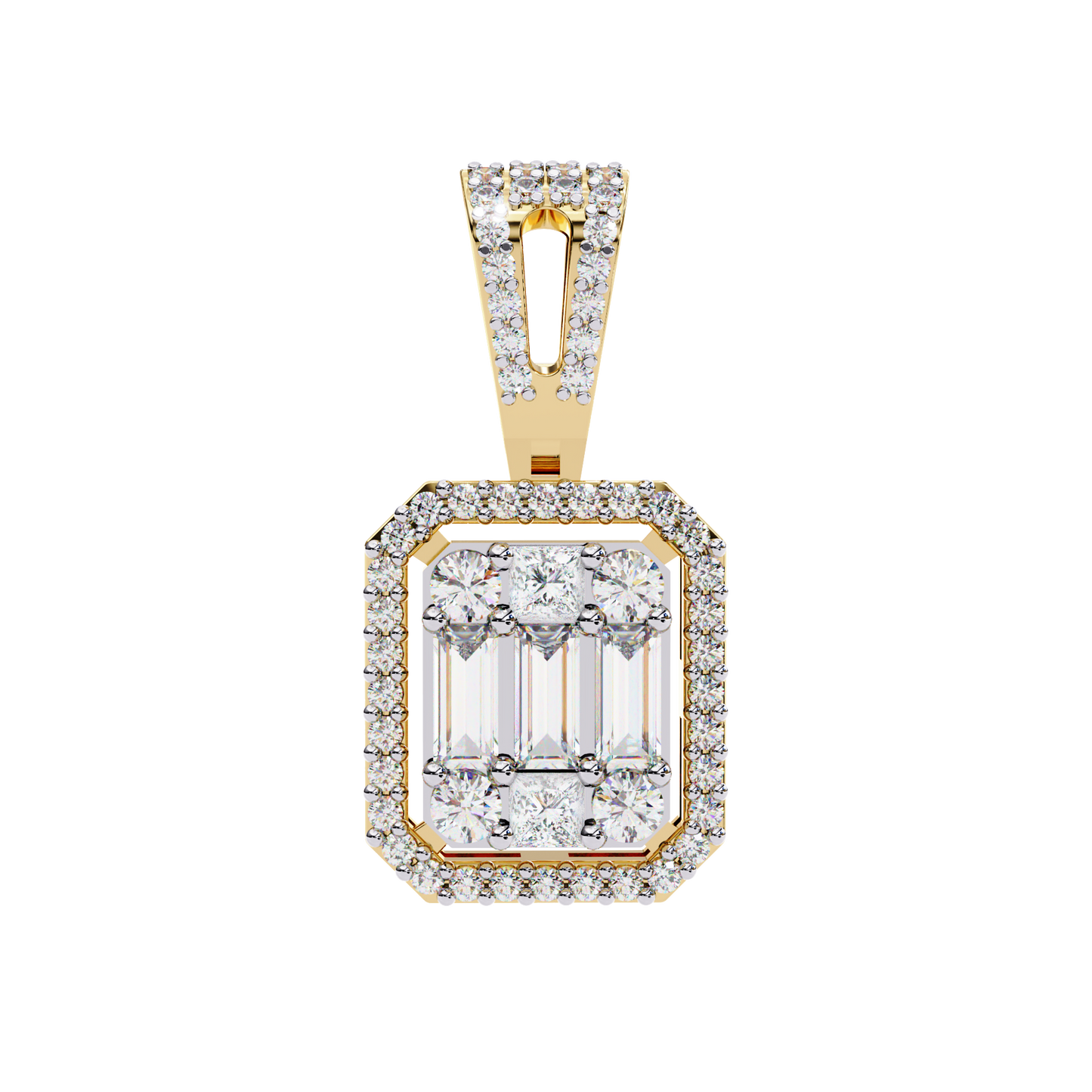 LGD  Pendant Round Stone (0.71ct ) In 14K Gold Without Chain