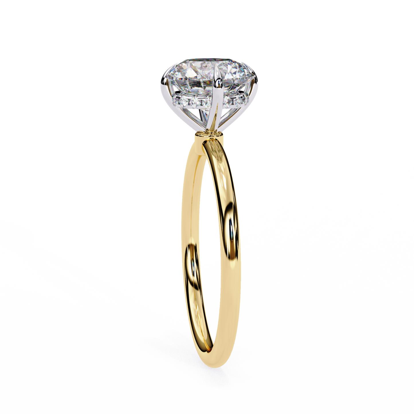 LGD Solitaire Ring Round Stone (2.43ct) In 14K Gold #LGD-RD-CD058