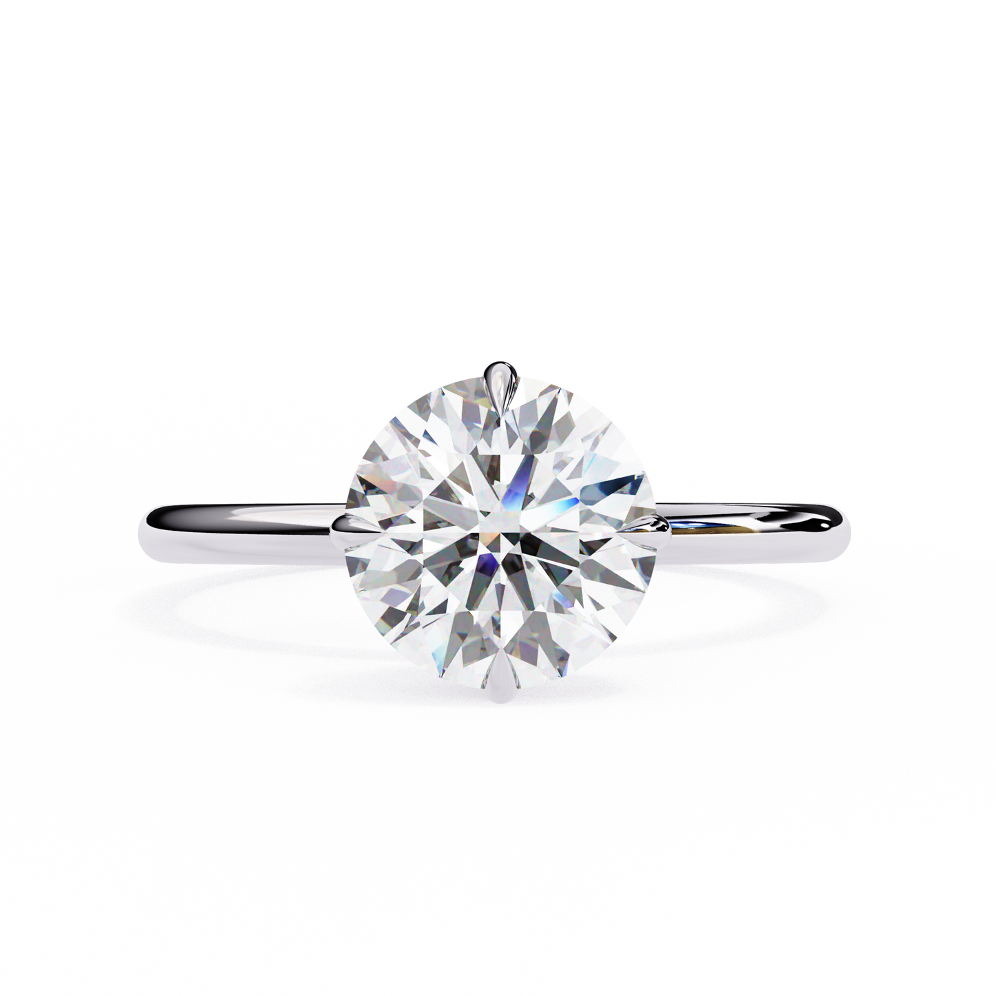 LGD Solitaire Ring Round Stone (2.43ct) In 14K Gold #LGD-RD-CD058