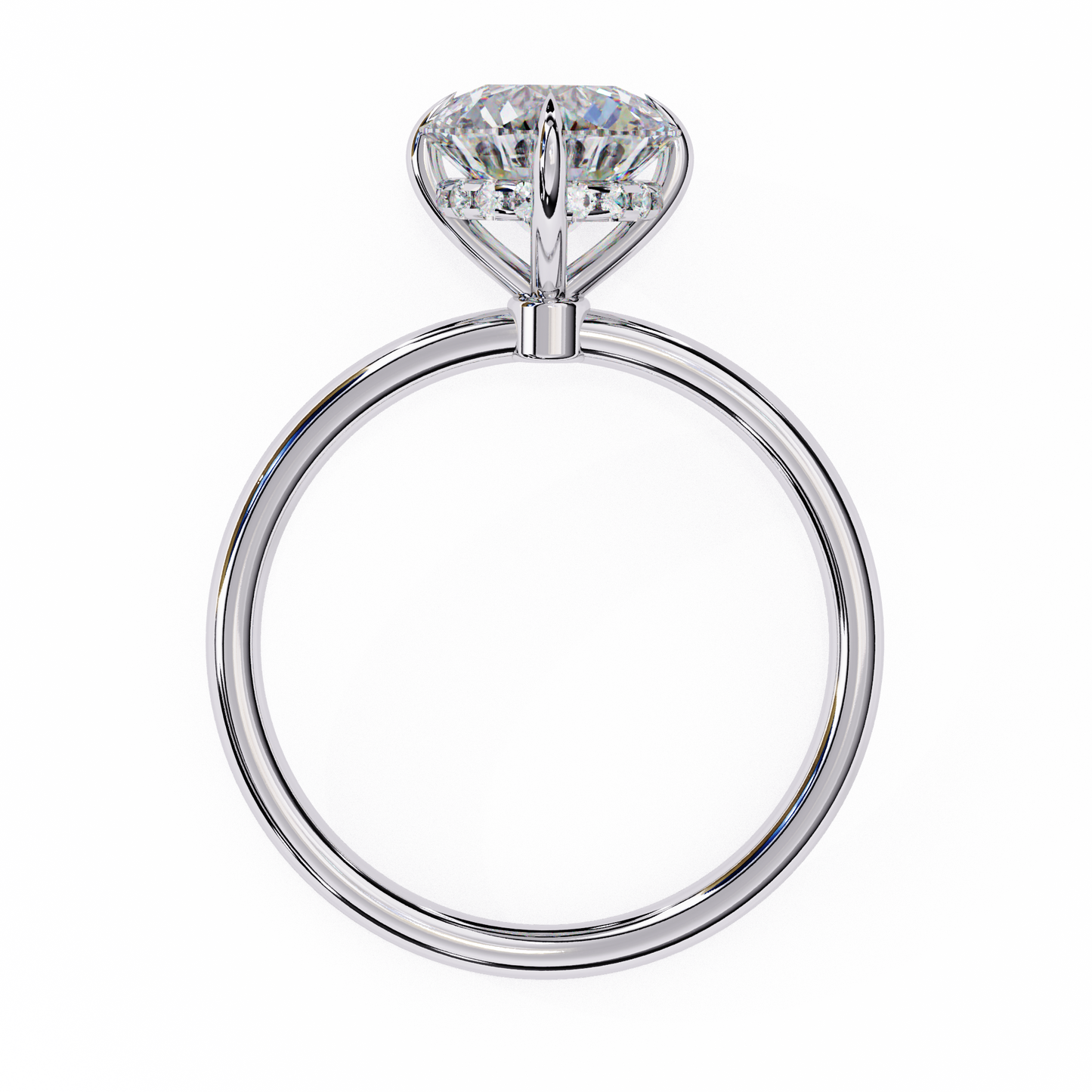 LGD Solitaire Ring Round Stone (2.43ct) In 14K Gold #LGD-RD-CD058
