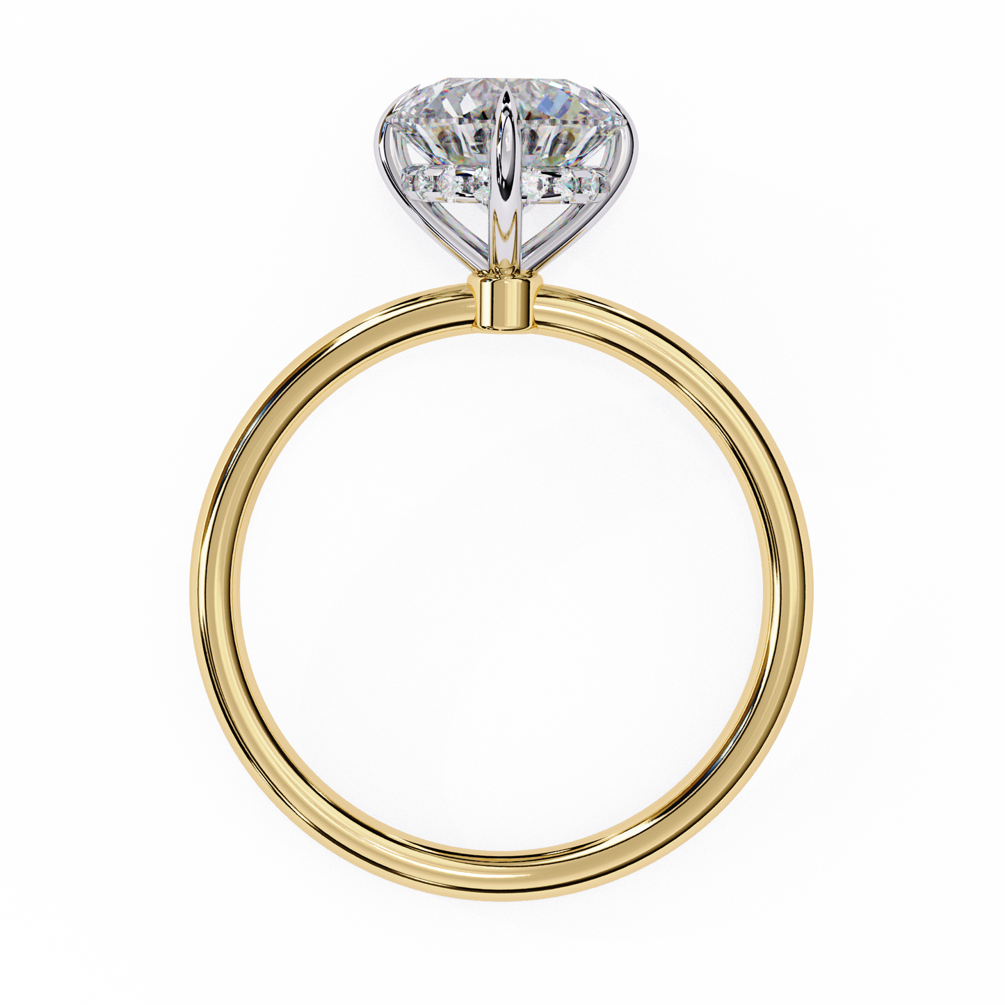 LGD Solitaire Ring Round Stone (2.43ct) In 14K Gold #LGD-RD-CD058