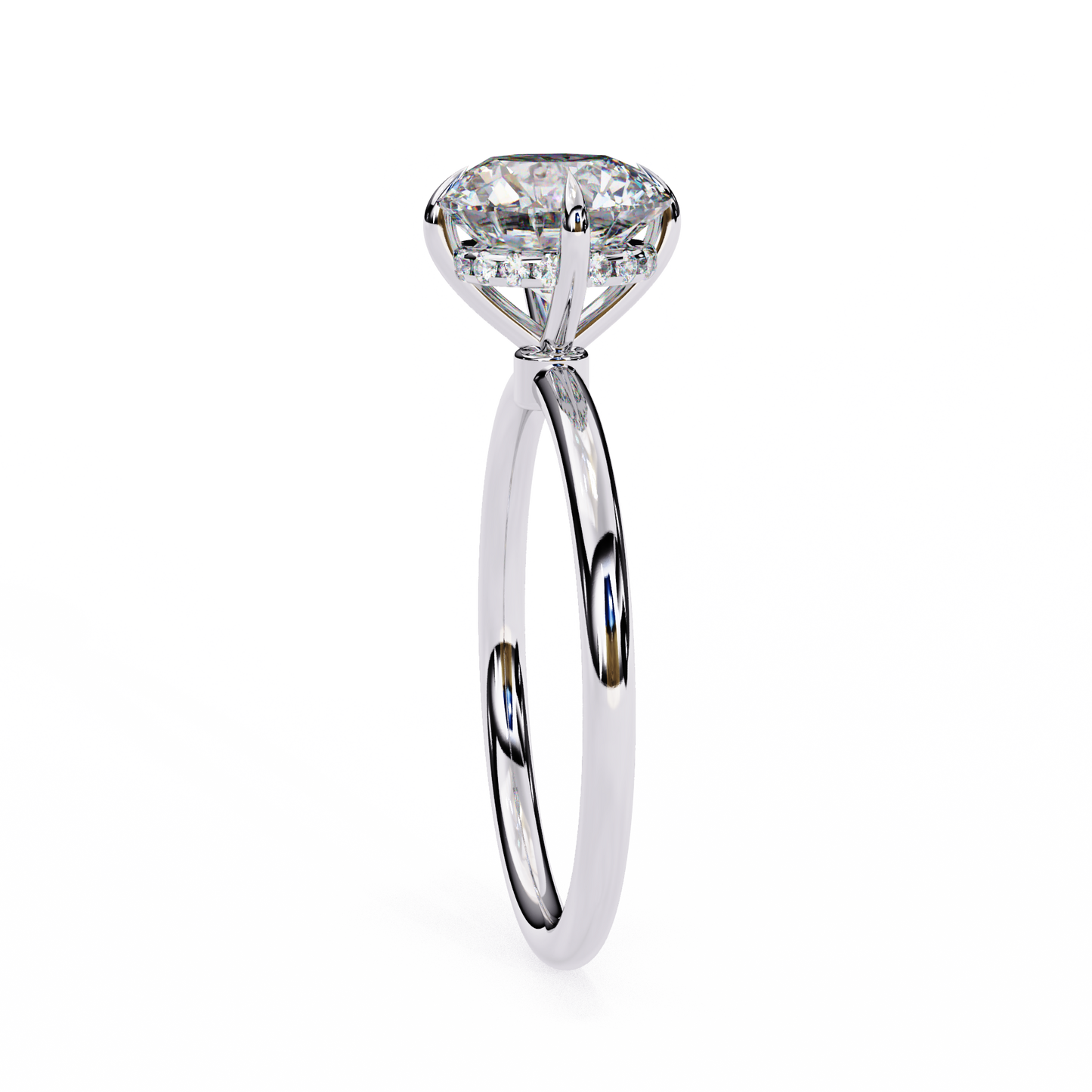 LGD Solitaire Ring Round Stone (2.43ct) In 14K Gold #LGD-RD-CD058