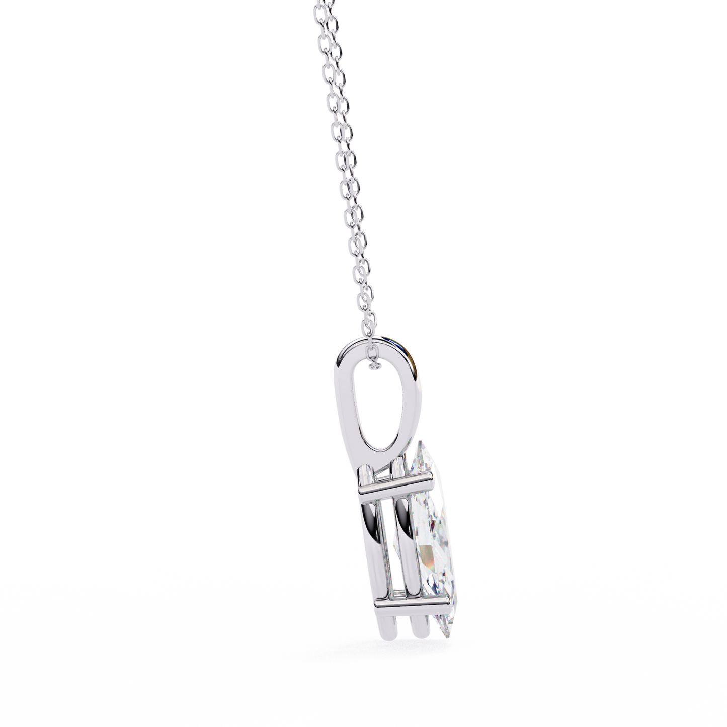 Lab Grown Diamond  Pendant Marquise Stone (0.93ct) In 14K Gold Without Chain