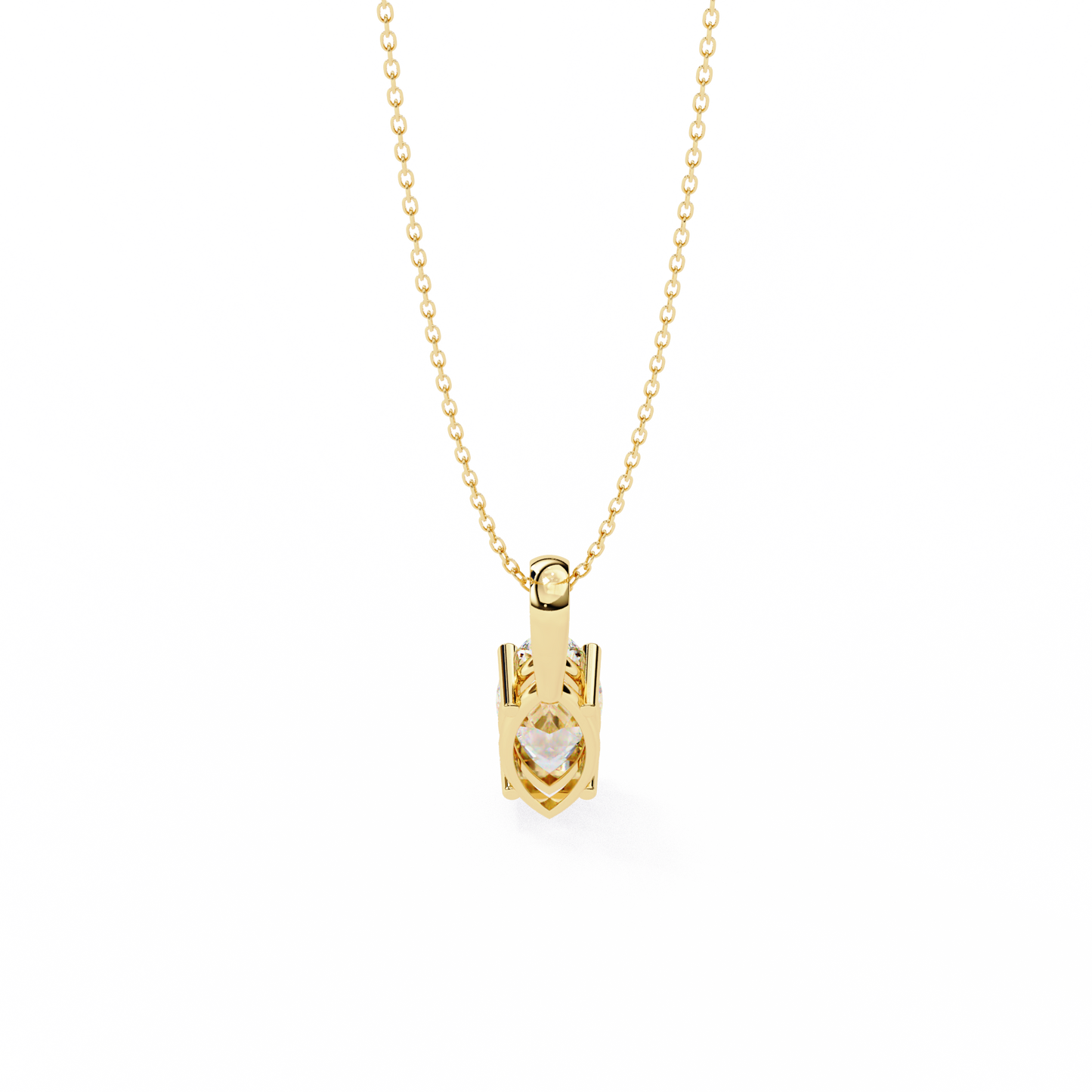 Lab Grown Diamond  Pendant Marquise Stone (0.93ct) In 14K Gold Without Chain
