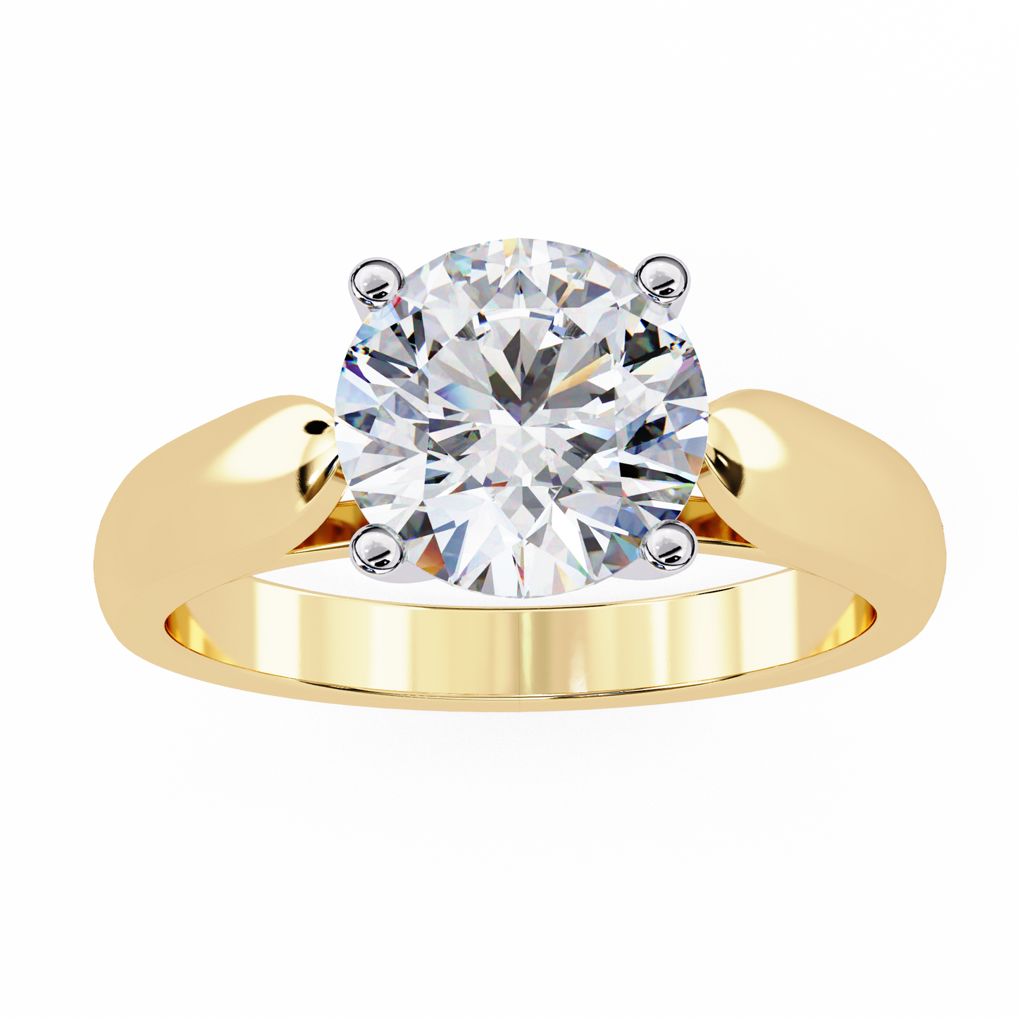 Lab Grown Diamond Classic Solitaire Ring in 14k Gold