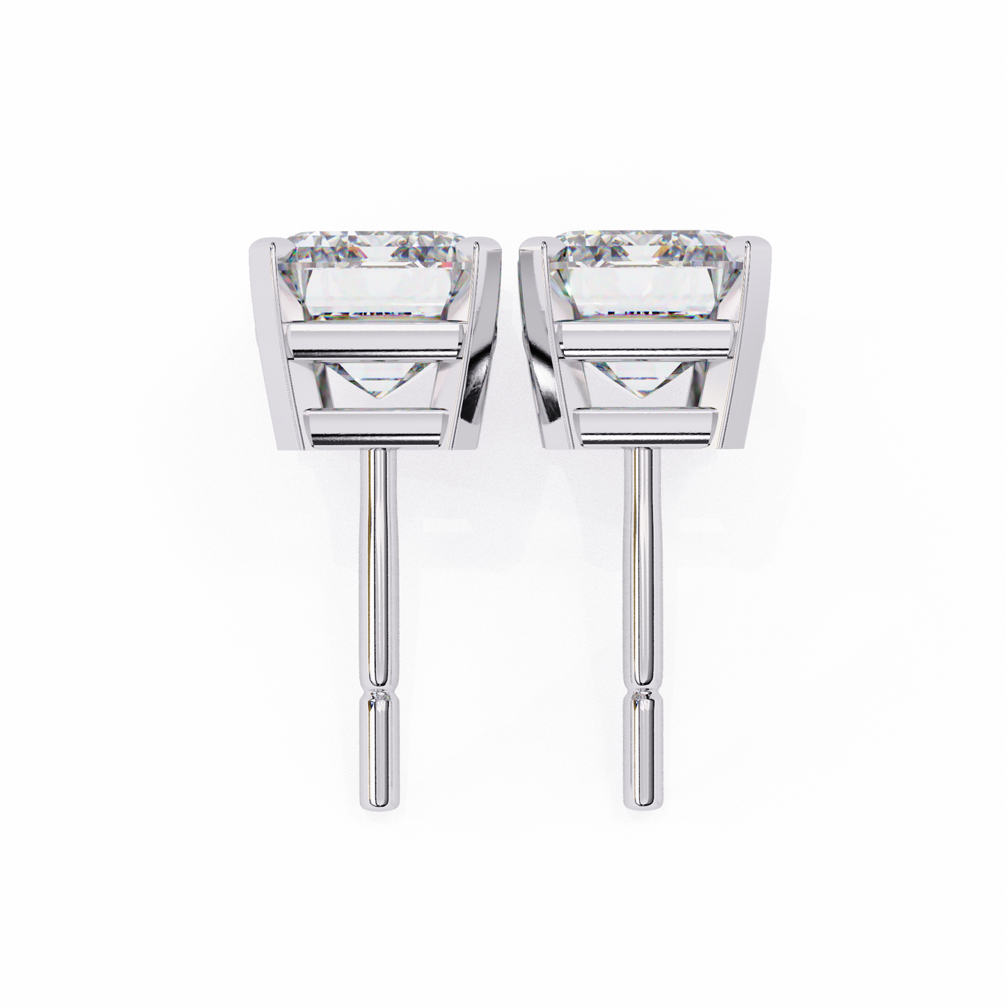 LGD Solitaire Ear Studs Emerald Stone (2.40ct Pair) In 14K Gold
