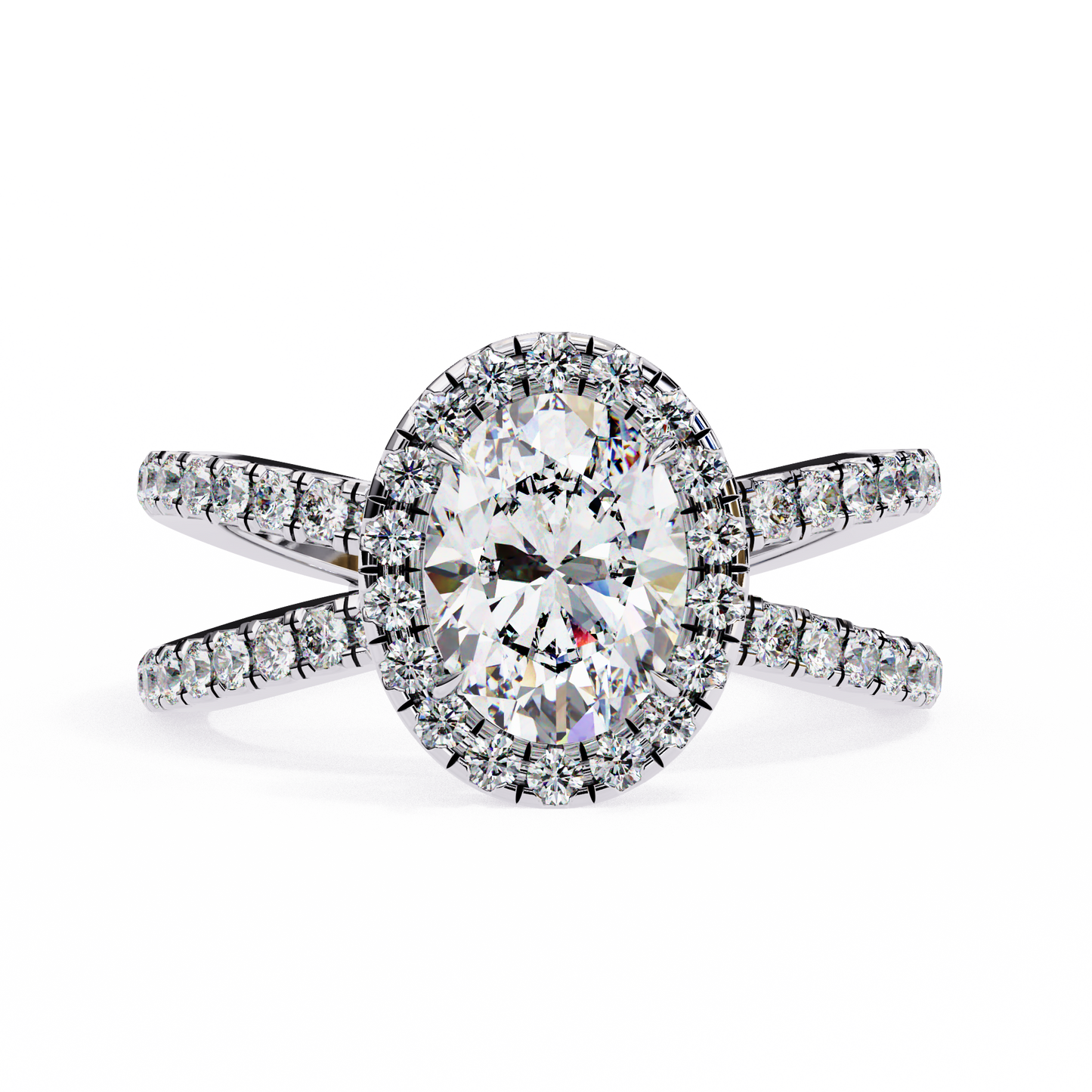 LGD Solitaire Ring Oval Stone (1.59ct) In 14K Gold