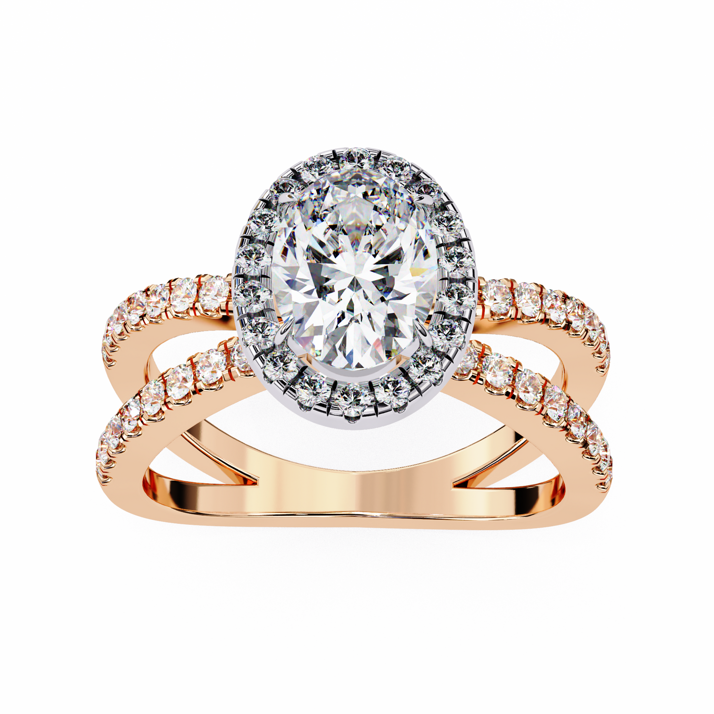 LGD Solitaire Ring Oval Stone (1.59ct) In 14K Gold