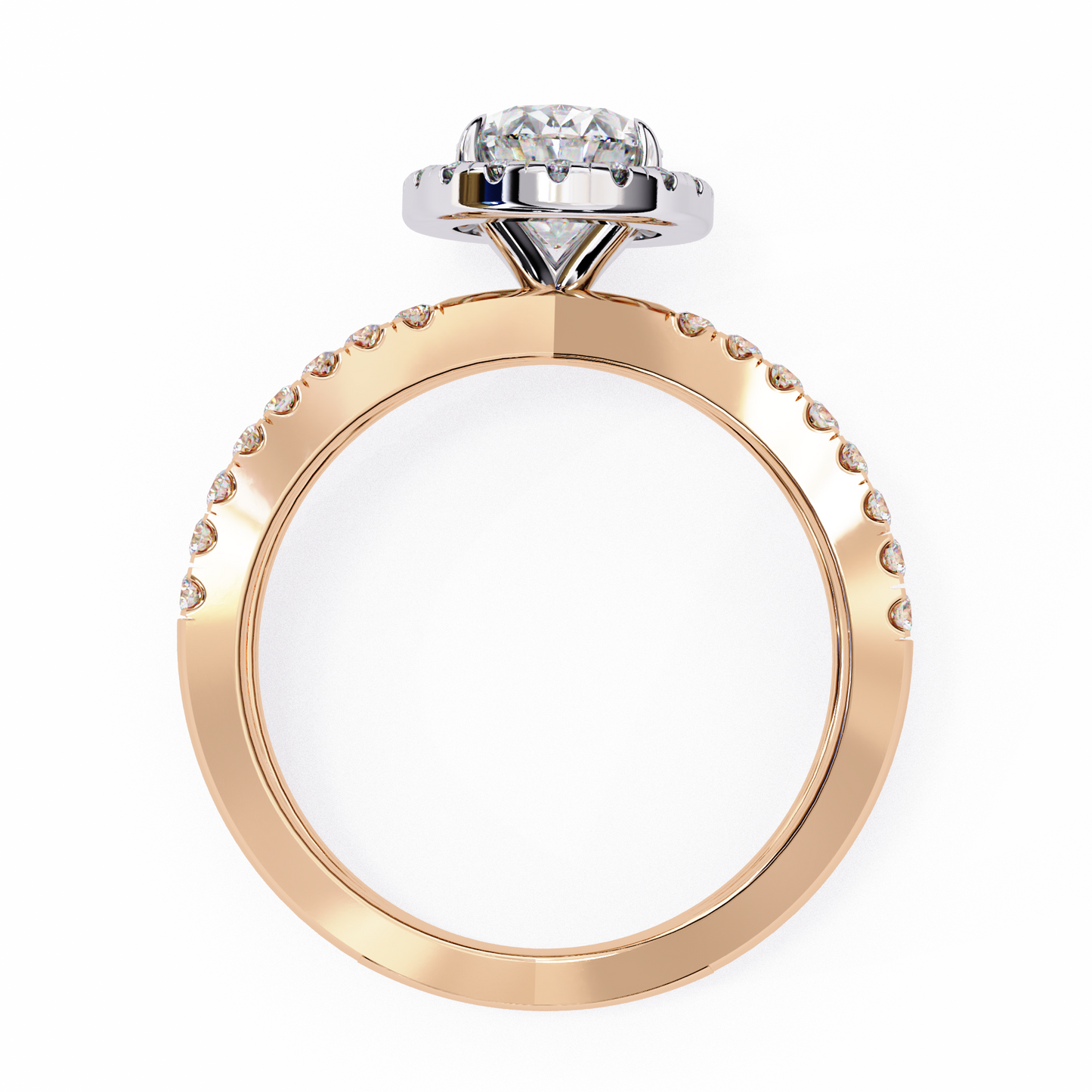 LGD Solitaire Ring Oval Stone (1.59ct) In 14K Gold