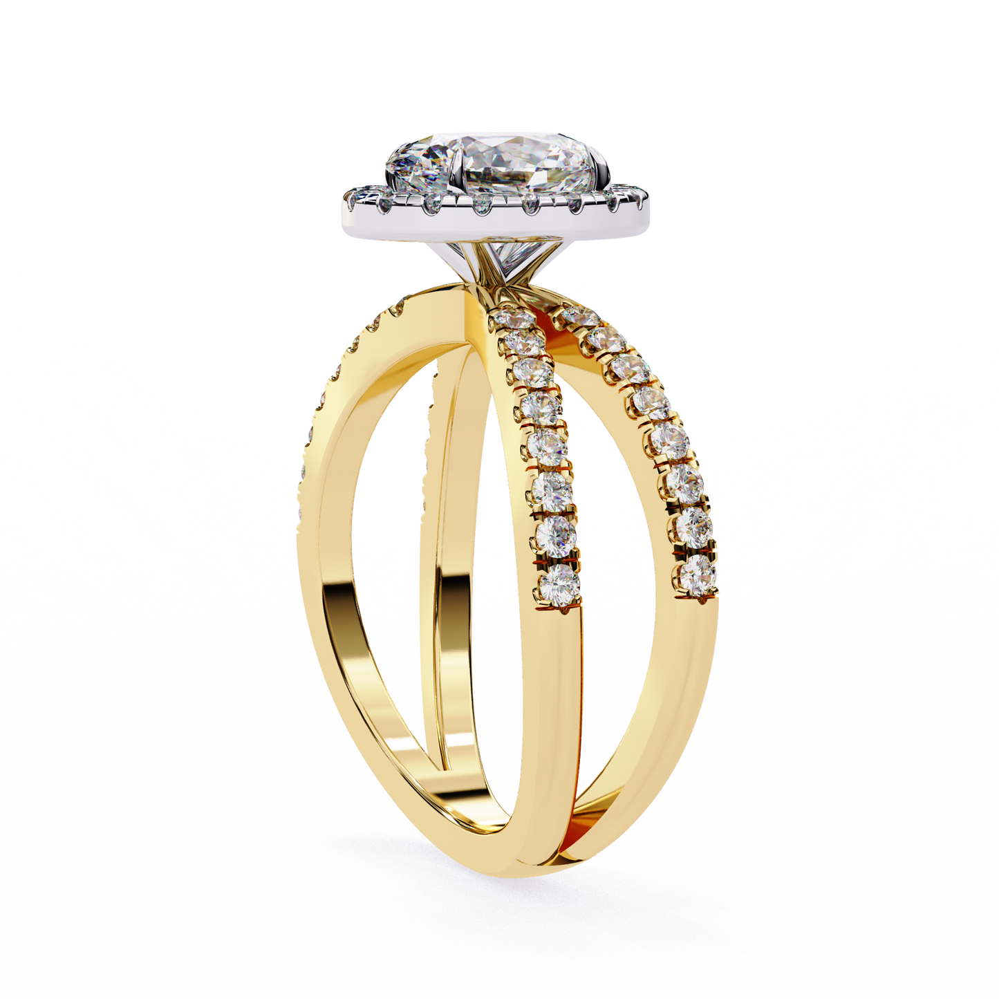 LGD Solitaire Ring Oval Stone (1.59ct) In 14K Gold