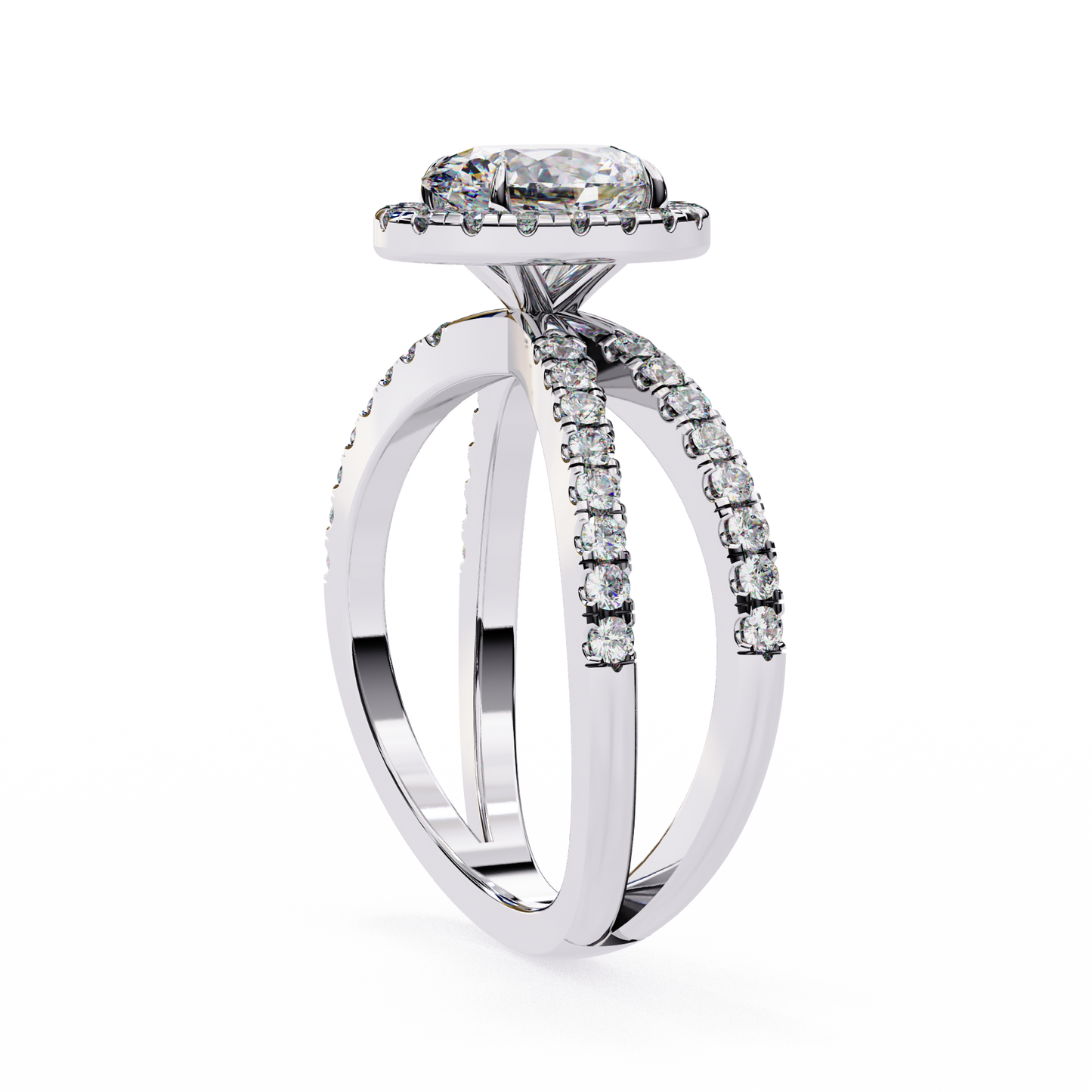 LGD Solitaire Ring Oval Stone (1.59ct) In 14K Gold