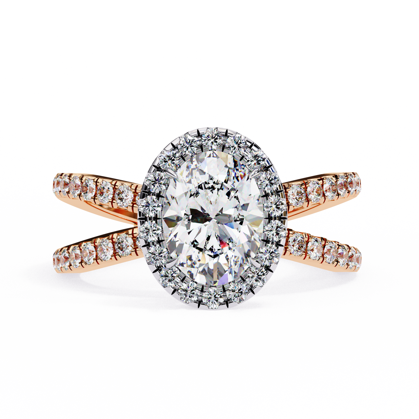LGD Solitaire Ring Oval Stone (1.59ct) In 14K Gold
