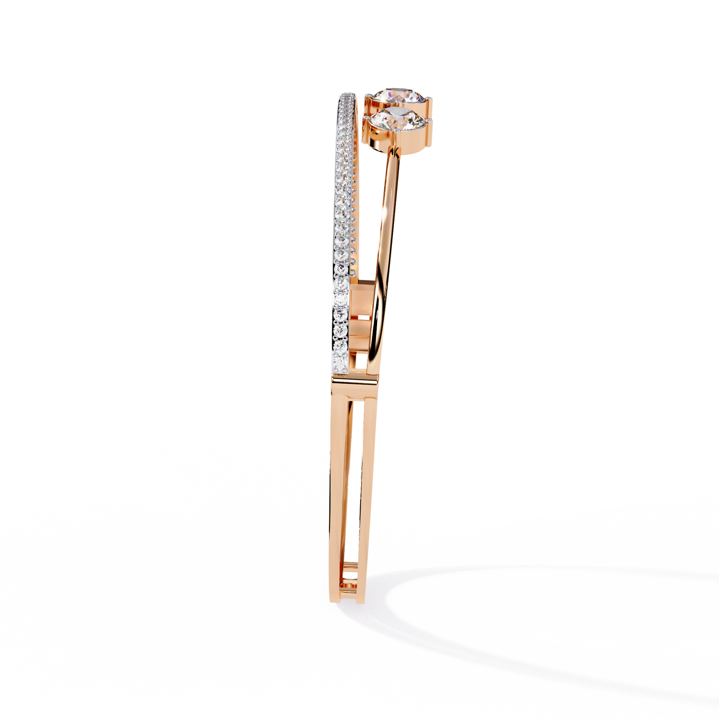 Lab Grown Diamond Bracelet Round Stone (2.32ct ) In 14K Gold