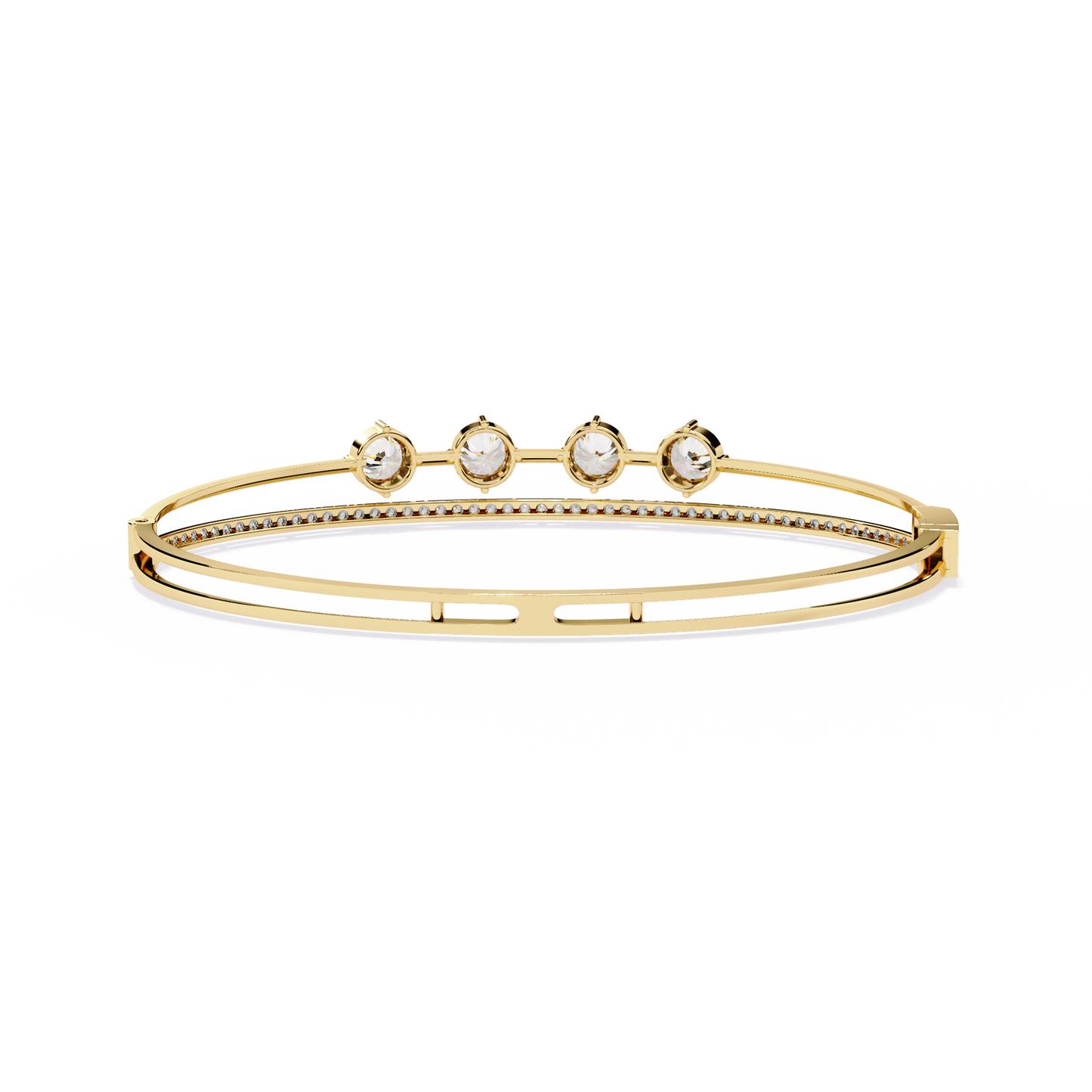 Lab Grown Diamond Bracelet Round Stone (2.32ct ) In 14K Gold
