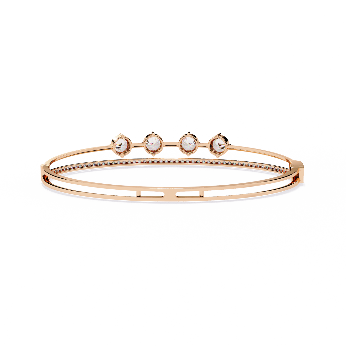 Lab Grown Diamond Bracelet Round Stone (2.32ct ) In 14K Gold