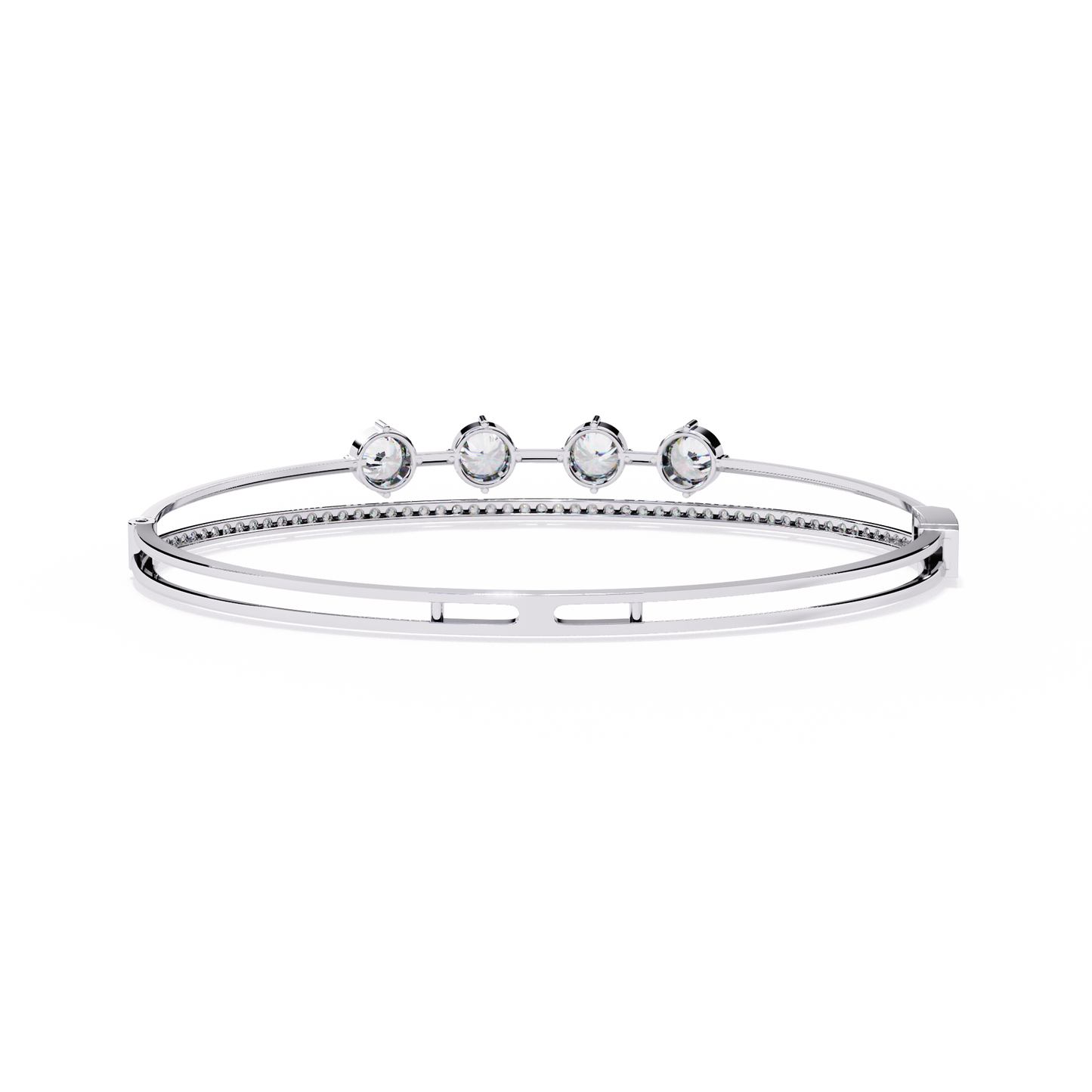 Lab Grown Diamond Bracelet Round Stone (2.32ct ) In 14K Gold