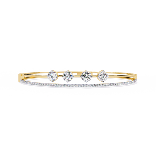 Lab Grown Diamond Bracelet Round Stone (2.32ct ) In 14K Gold