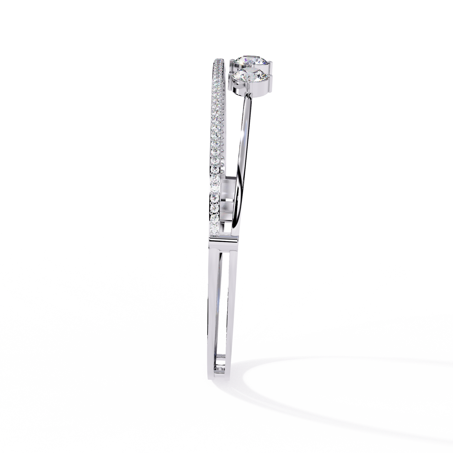 Lab Grown Diamond Bracelet Round Stone (2.32ct ) In 14K Gold