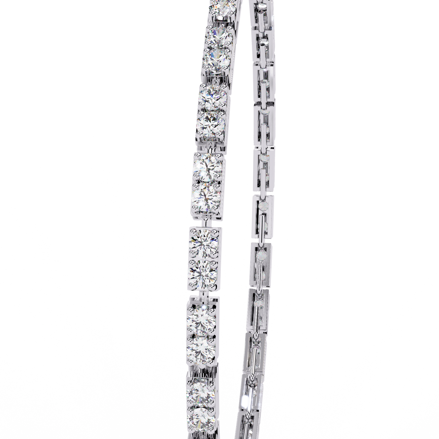 Lab Grown Diamond Bracelet Round Stone (2.30ct) In 14K Gold