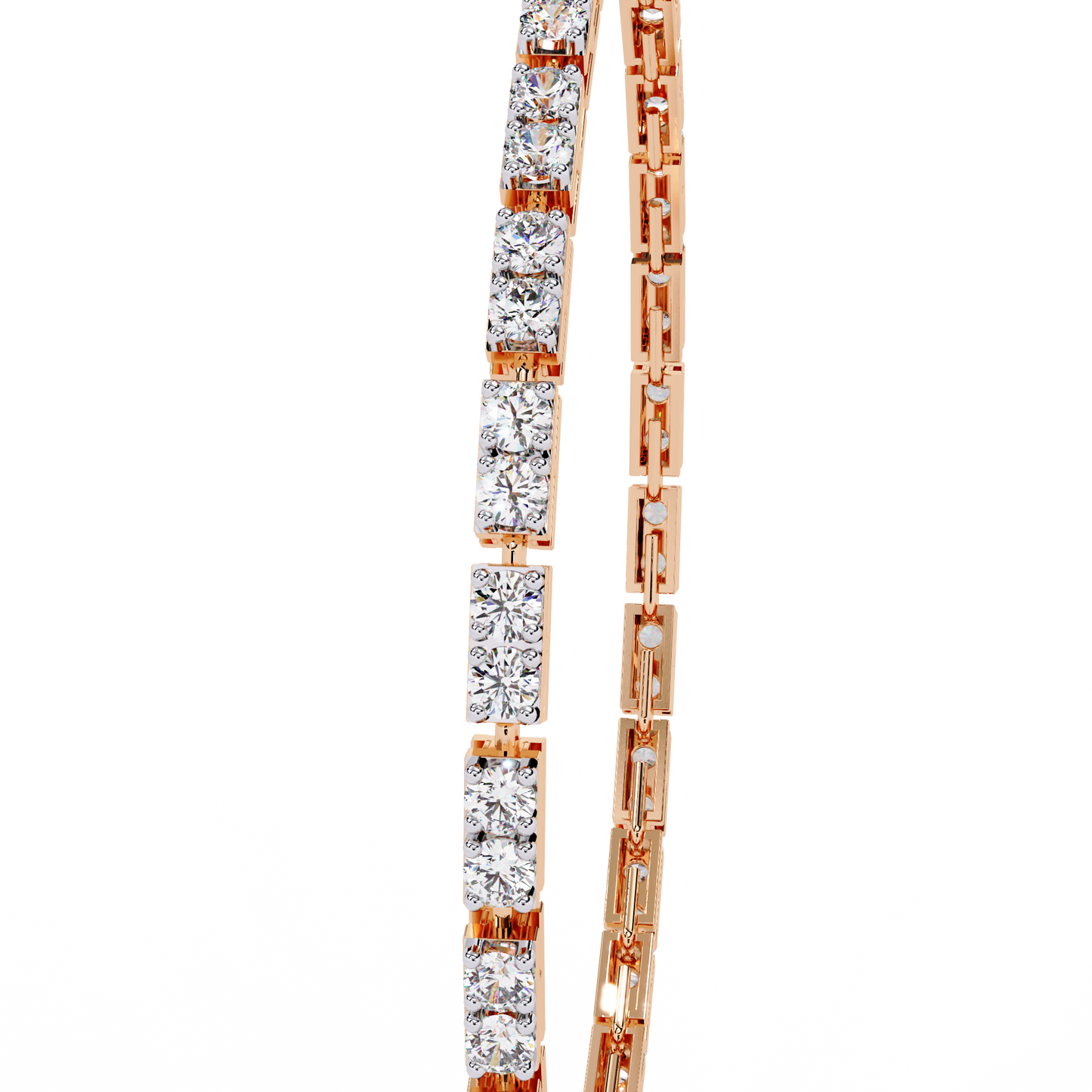 Lab Grown Diamond Bracelet Round Stone (2.30ct) In 14K Gold