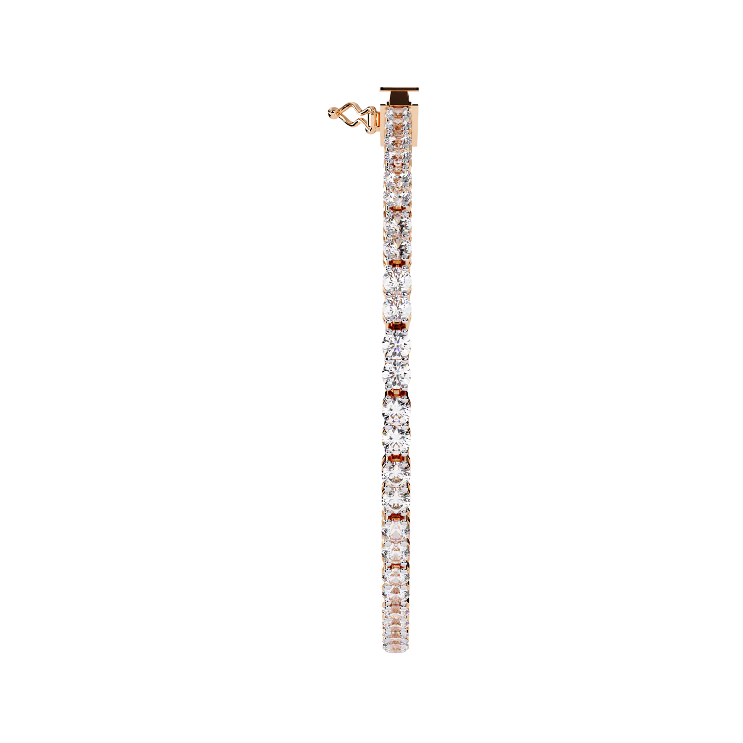 Lab Grown Diamond Bracelet Round Stone (4.05ct) In 14K Gold