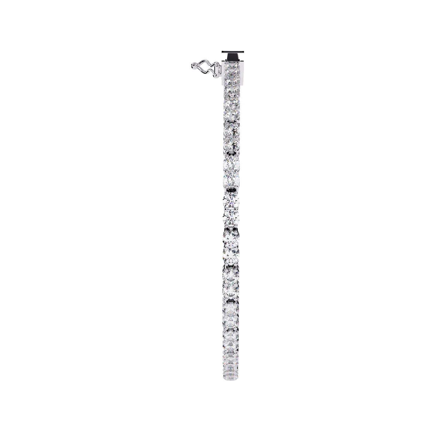 Lab Grown Diamond Bracelet Round Stone (4.05ct) In 14K Gold